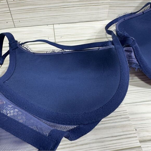 VICTORIA’S SECRET VERY SEXY STRAPPY BLUE PUSH UP BRA NWT 34C - Picture 3 of 9